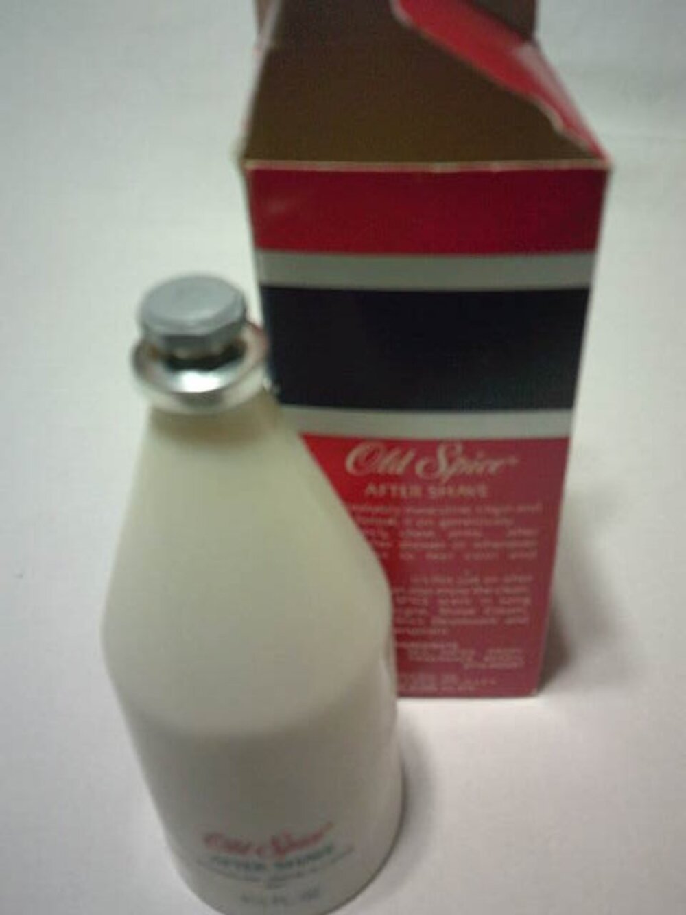 VTG OLD SPICE AFTER SHAVE ORIGINAL BOX 4.25 OZS. 1980'S FULL BOTTLE NO. 3710 👨